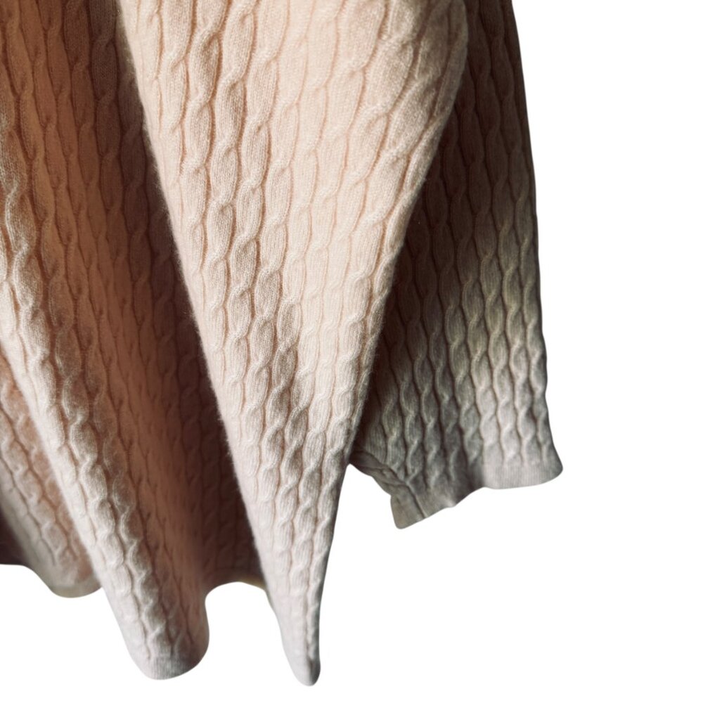 Eskandar Diamond Trellis Cashmere Sweater Oversized Boxy Lightweight Pale pink - Picture 15 of 16